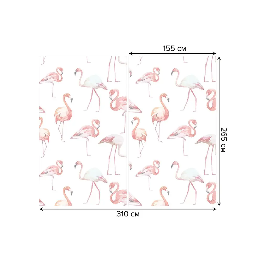 Фото 3 Тюль на шторной ленте Будни фламинго 310х265 см цвет розовый