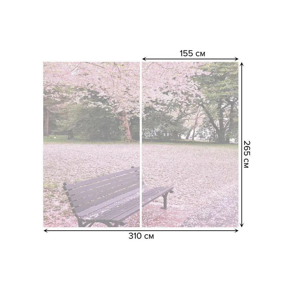 Фото 3 Тюль на шторной ленте Цветущее покрытие 310х265 см цвет розовый