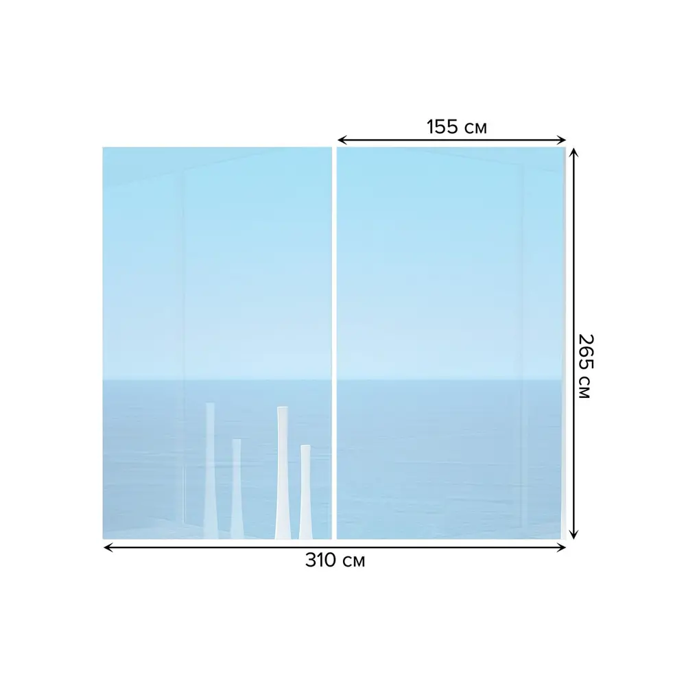 Фото 3 Тюль на шторной ленте Дом в центре моря 310х265 см цвет синий Фото 3 Тюль на шторной ленте Дом в центре моря 310х265 см цвет синий