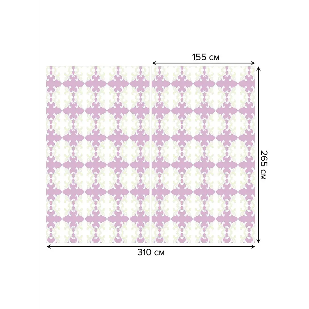 Фото 3 Тюль на шторной ленте Сочетании энергии 310х265 см рисунок вензель цвет фиолетовый Фото 3 Тюль на шторной ленте Сочетании энергии 310х265 см рисунок вензель цвет фиолетовый