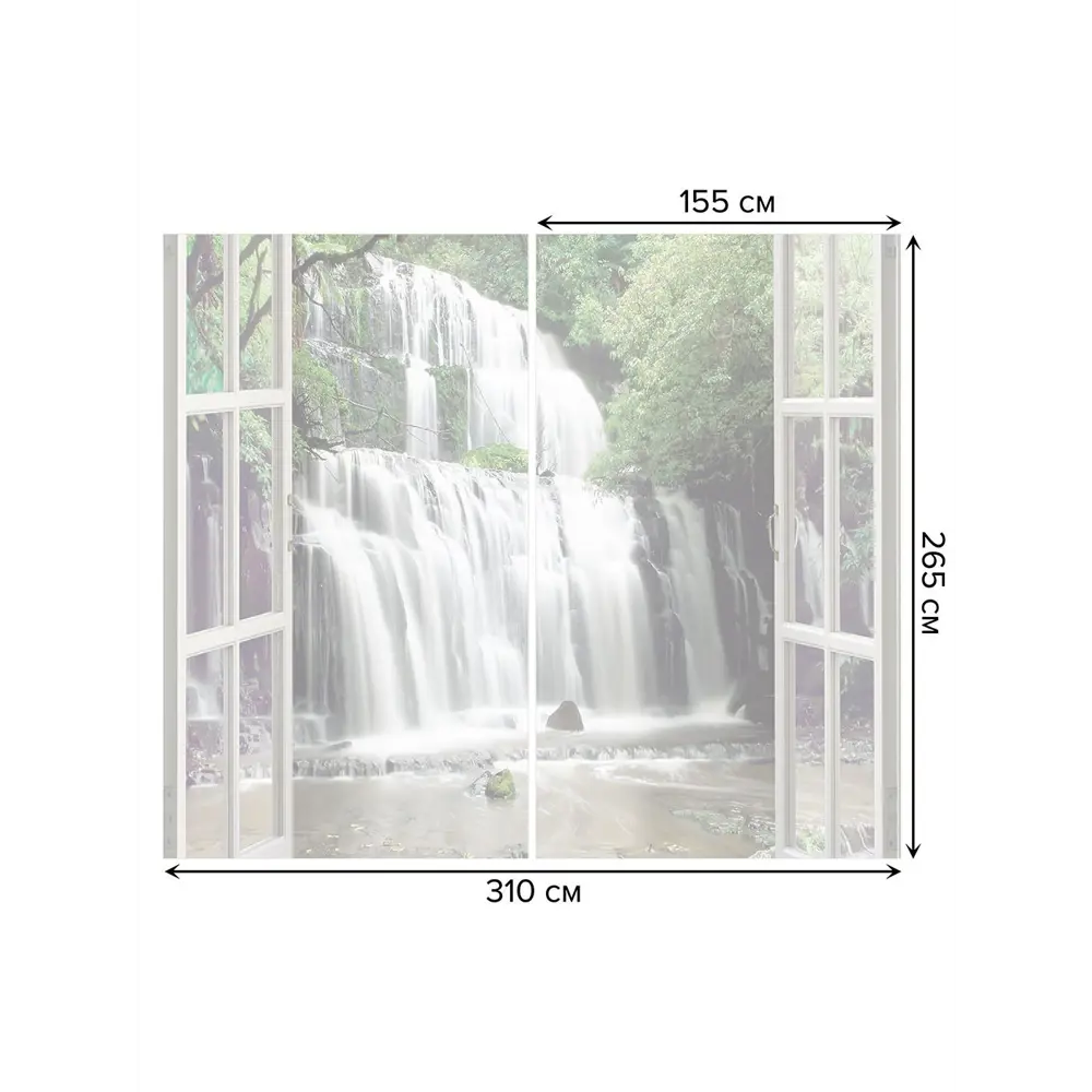Фото 3 Тюль на шторной ленте Водопадное окно-1 310х265 см рисунок природный цвет коричневый Фото 3 Тюль на шторной ленте Водопадное окно-1 310х265 см рисунок природный цвет коричневый