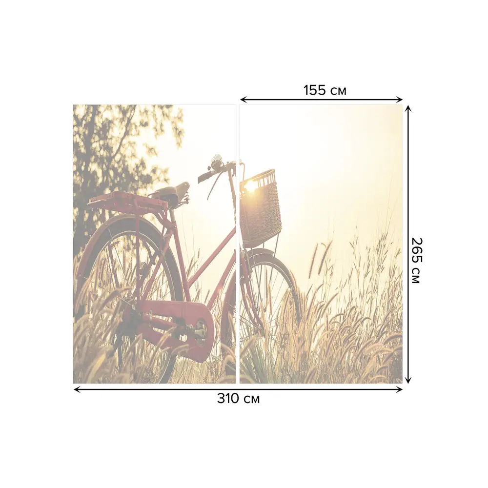 Фото 3 Тюль на шторной ленте Велосипед 310х265 см рисунок природный цвет зеленый Фото 3 Тюль на шторной ленте Велосипед 310х265 см рисунок природный цвет зеленый