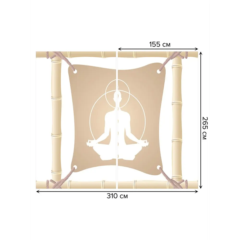 Фото 3 Тюль на шторной ленте Зона медитации 310х265 см цвет коричневый Фото 3 Тюль на шторной ленте Зона медитации 310х265 см цвет коричневый