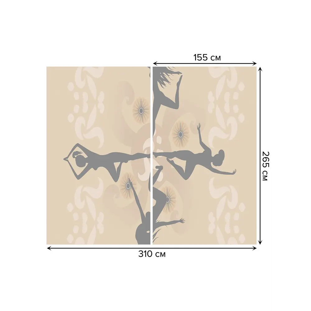 Фото 3 Тюль на шторной ленте Женственный тандем 310х265 см цвет коричневый