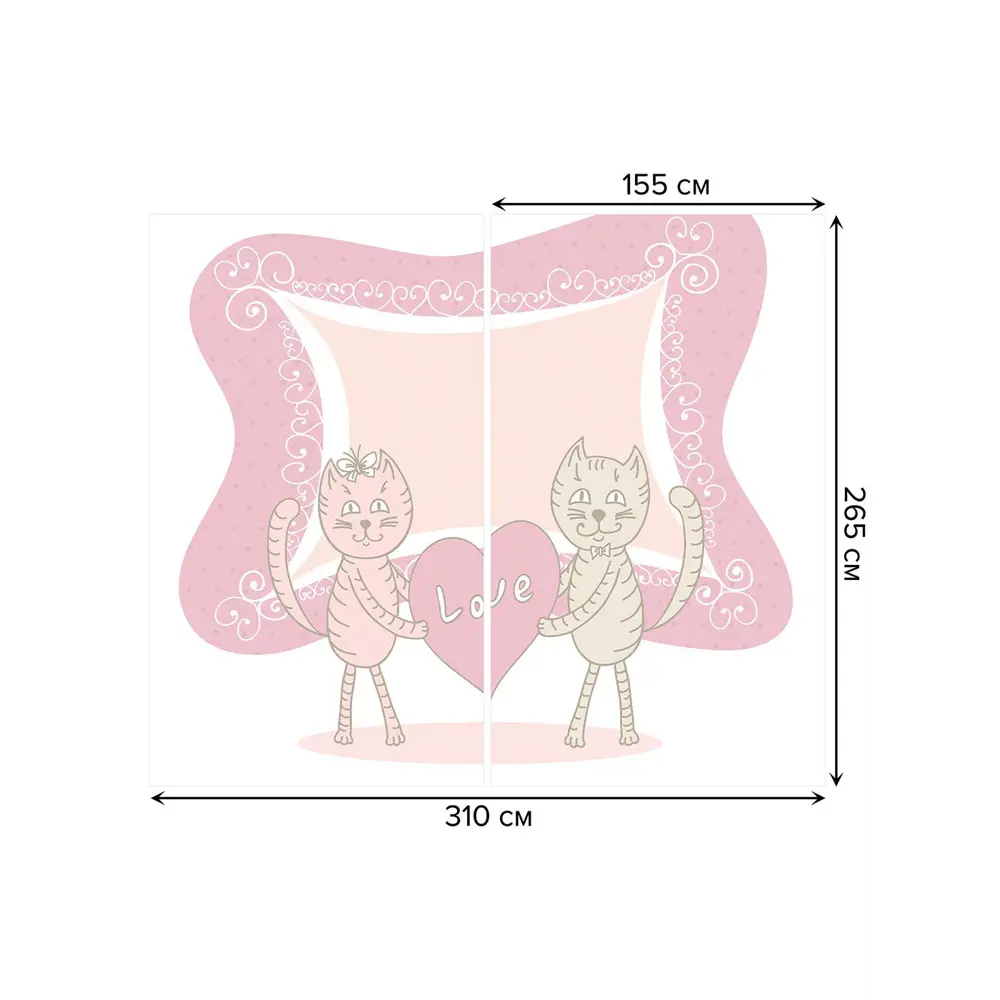 Фото 3 Тюль на шторной ленте Пушистая влюбленность 310х265 см цвет светло-розовый