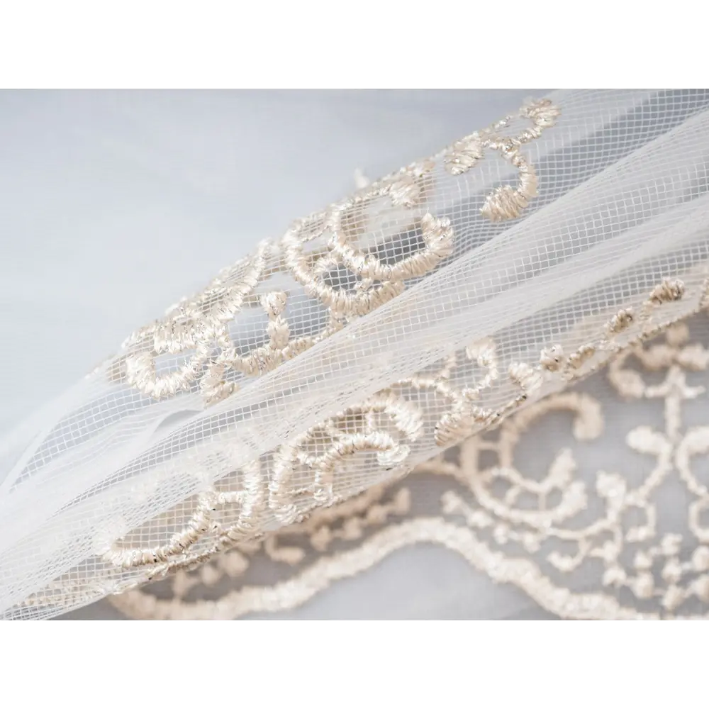 Фото 9 Тюль Элен YML1134 на шторной ленте 250x400 см, цвет капучино