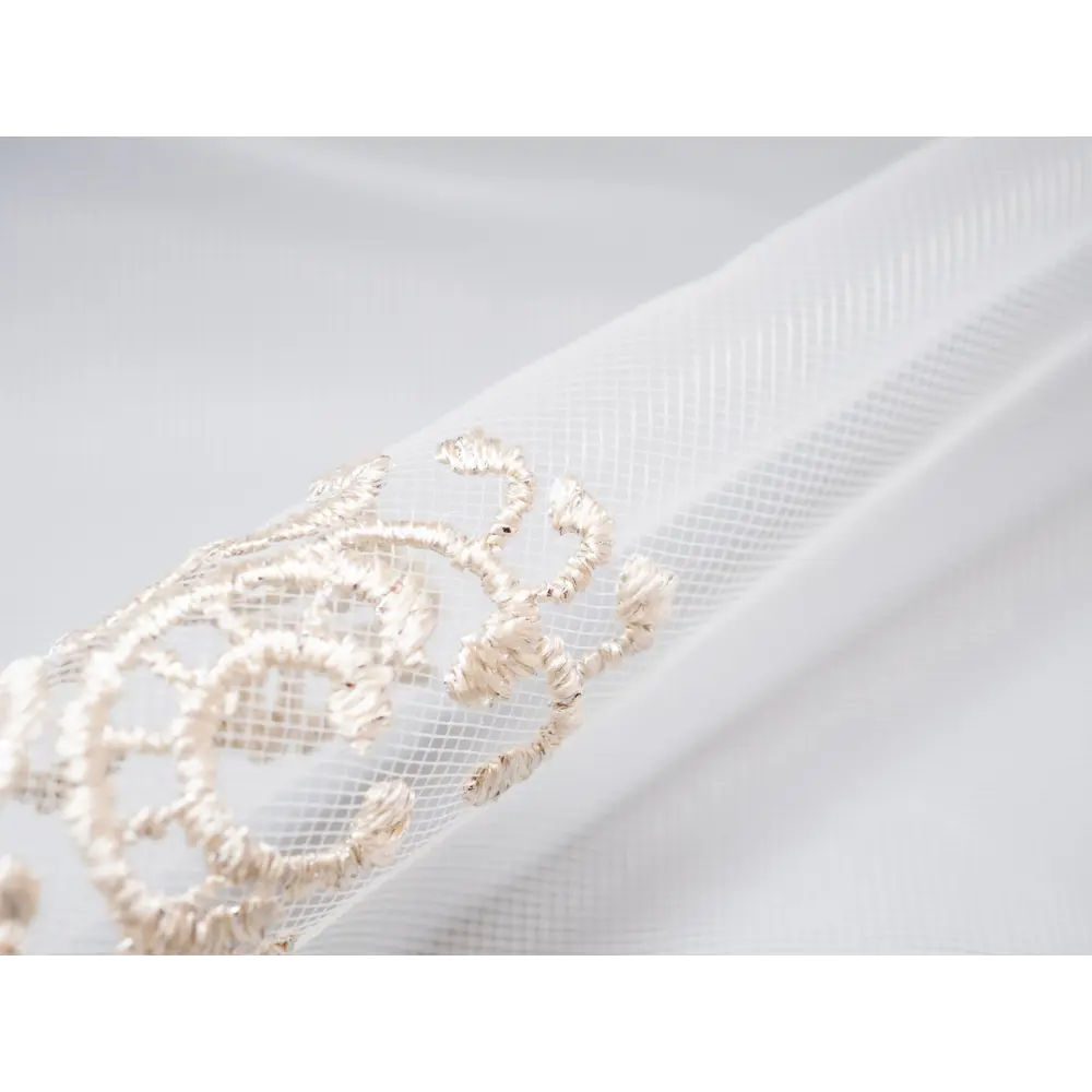 Фото 10 Тюль Элен YML1133 на шторной ленте 240x400 см, цвет капучино