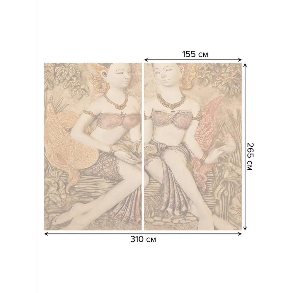 Фото 3 Тюль на шторной ленте Мирные сплетни 310х265 см цвет коричневый