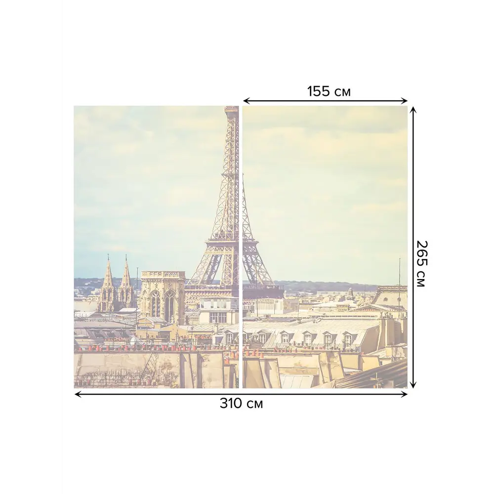 Фото 3 Тюль на шторной ленте Эйфелева башня уже рядом 310х265 см цвет коричневый Фото 3 Тюль на шторной ленте Эйфелева башня уже рядом 310х265 см цвет коричневый