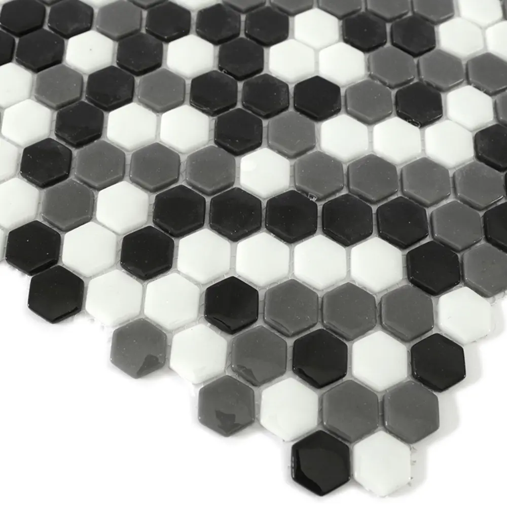 Фото 2 Мозаика стеклянная Natural STP-BK005-HEX 29x29 см цвет разноцветный Фото 2 Мозаика стеклянная Natural STP-BK005-HEX 29x29 см цвет разноцветный