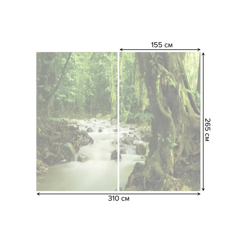 Фото 3 Тюль на шторной ленте Речные брызги 310х265 см рисунок природный цвет зеленый Фото 3 Тюль на шторной ленте Речные брызги 310х265 см рисунок природный цвет зеленый