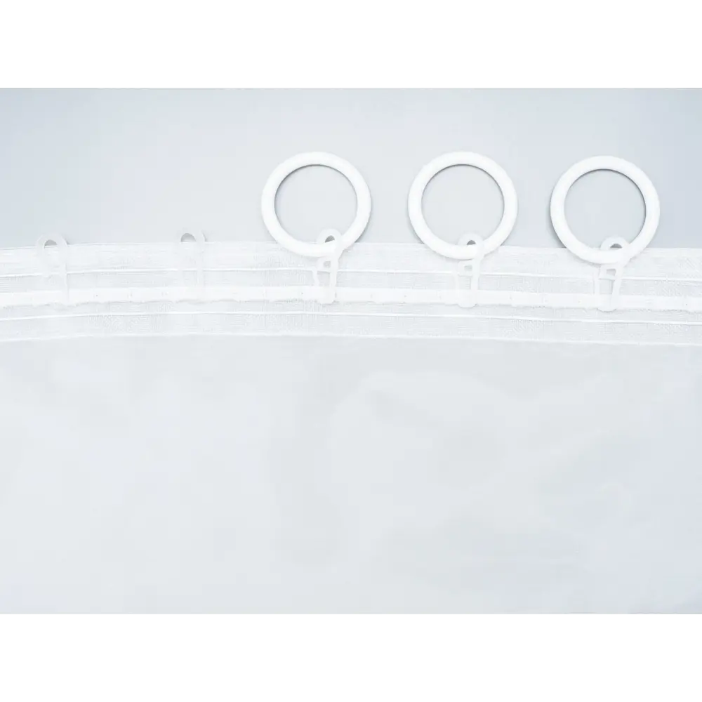 Фото 10 Тюль на шторной ленте Органза Сатин 300x270 см цвет белый Фото 10 Тюль на шторной ленте Органза Сатин 300x270 см цвет белый