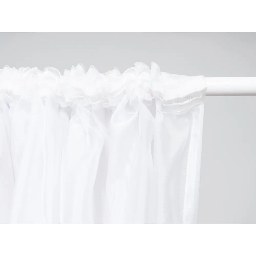 Фото 15 Тюль на шторной ленте Органза Сатин 400x250 см цвет белый Фото 15 Тюль на шторной ленте Органза Сатин 400x250 см цвет белый