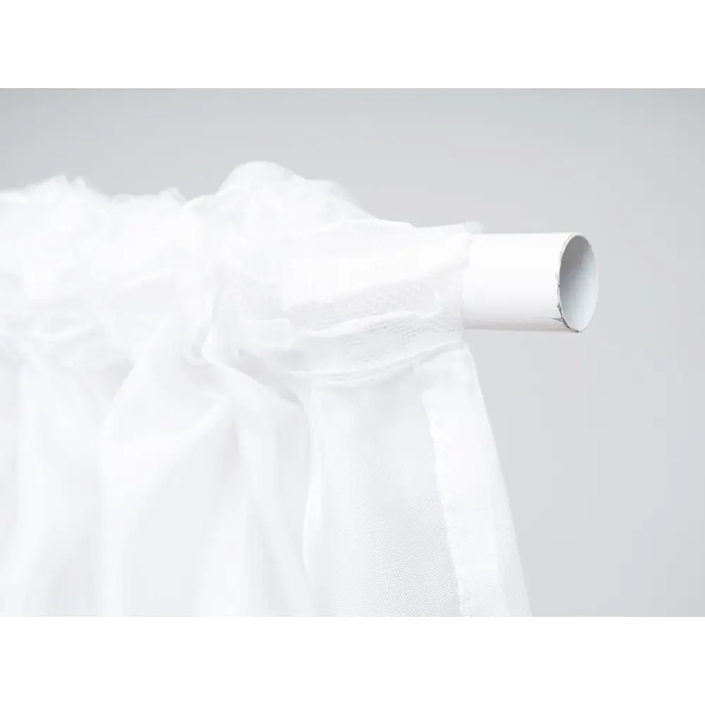 Фото 14 Тюль на шторной ленте Органза Сатин 400x250 см цвет белый Фото 14 Тюль на шторной ленте Органза Сатин 400x250 см цвет белый