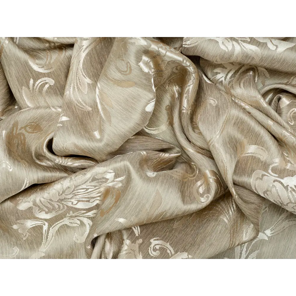 Фото 2 Штора на шторной ленте Пион 170x270 см рисунок растительный цвет зеленый Фото 2 Штора на шторной ленте Пион 170x270 см рисунок растительный цвет зеленый