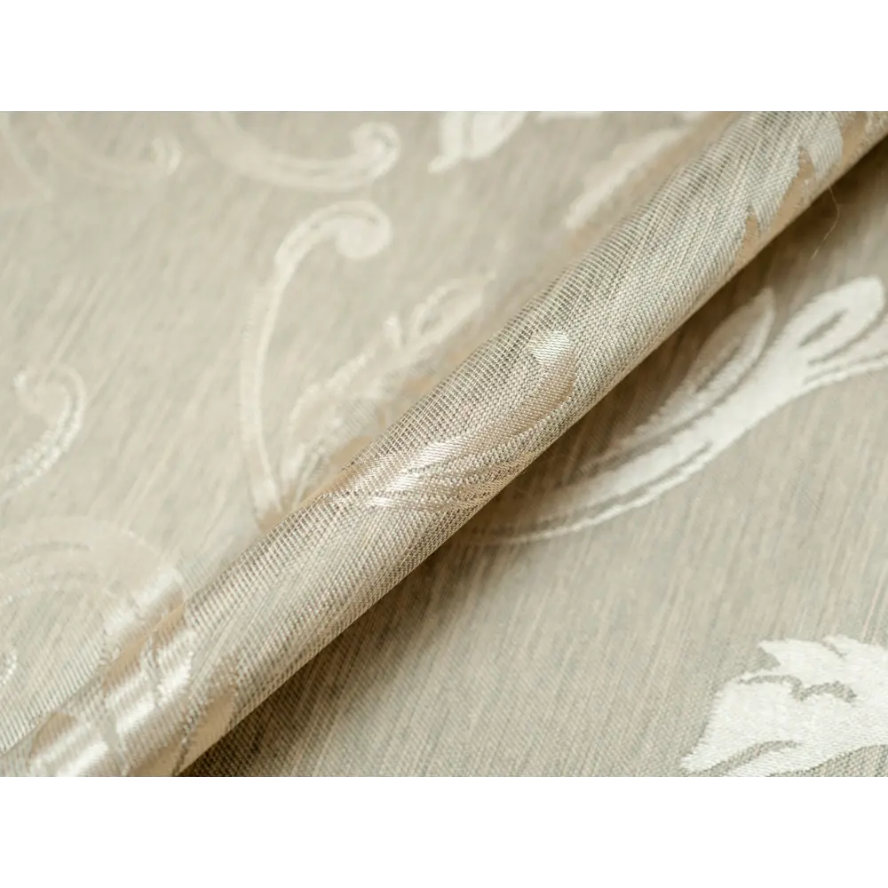 Фото 5 Штора на шторной ленте Пион 170x270 см рисунок растительный цвет зеленый Фото 5 Штора на шторной ленте Пион 170x270 см рисунок растительный цвет зеленый