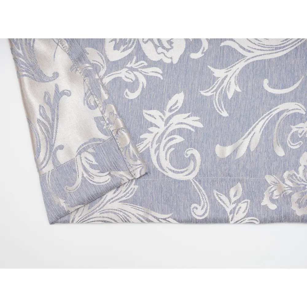 Фото Штора на шторной ленте Пион 170x260 см рисунок растительный цвет серый/серебристый Фото Штора на шторной ленте Пион 170x260 см рисунок растительный цвет серый/серебристый