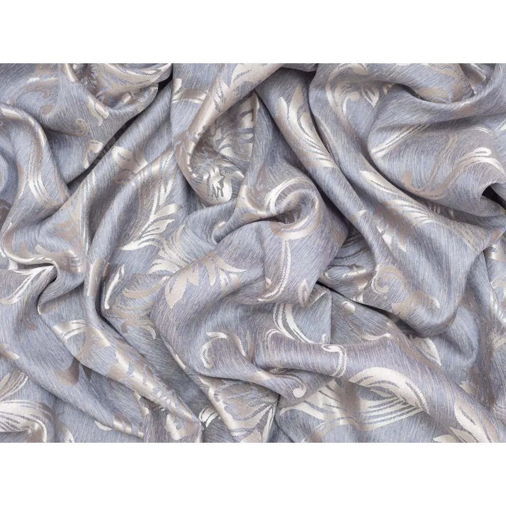 Фото 2 Штора на шторной ленте Пион 170x260 см рисунок растительный цвет серый/серебристый Фото 2 Штора на шторной ленте Пион 170x260 см рисунок растительный цвет серый/серебристый