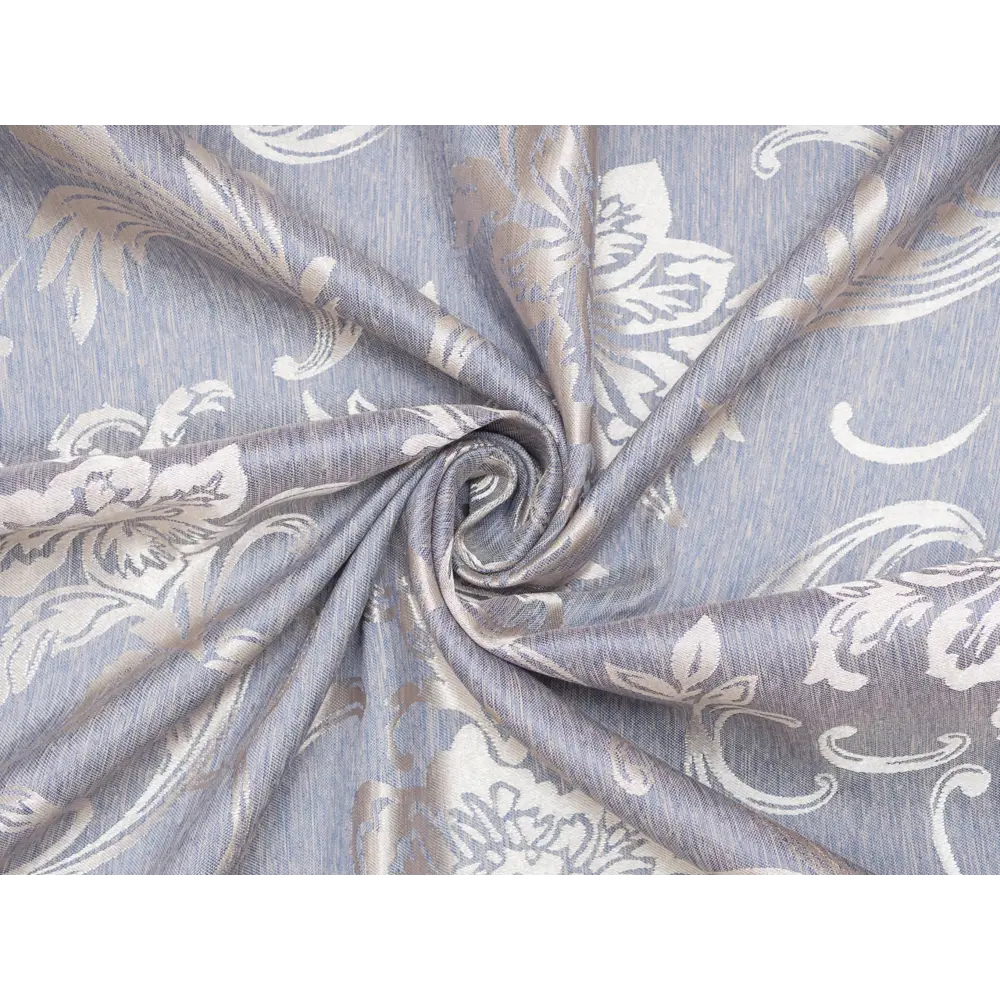 Фото 3 Штора на шторной ленте Пион 170x260 см рисунок растительный цвет серый/серебристый Фото 3 Штора на шторной ленте Пион 170x260 см рисунок растительный цвет серый/серебристый