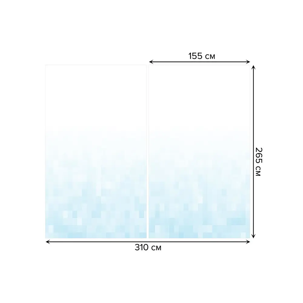 Фото 3 Тюль на шторной ленте Переливы холода 310х265 см рисунок вензель цвет голубой Фото 3 Тюль на шторной ленте Переливы холода 310х265 см рисунок вензель цвет голубой