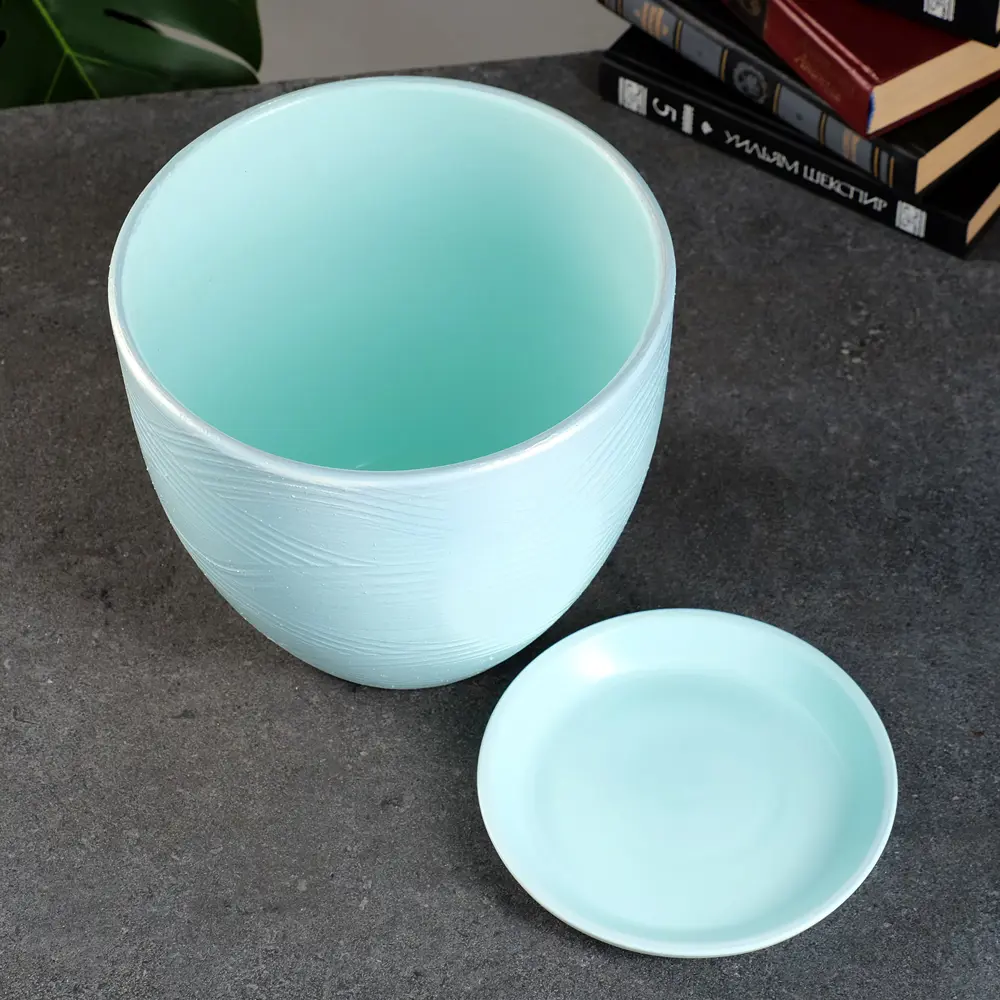 Фото 3 Горшок цветочный 7723872 Simaland 15 см 5.9 л керамика бирюзовый Фото 3 Горшок цветочный 7723872 Simaland 15 см 5.9 л керамика бирюзовый