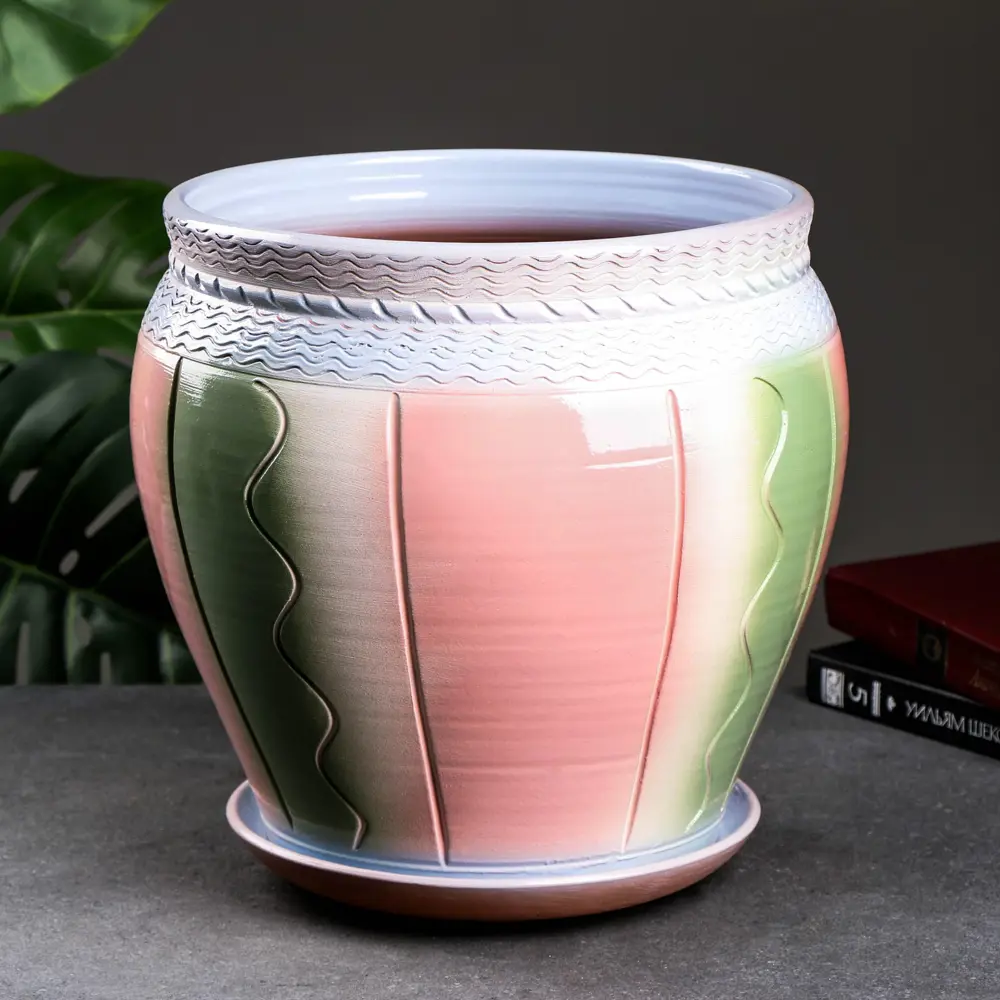 Фото Горшок цветочный 7818737 Simaland 15 см 12 л керамика белый Фото Горшок цветочный 7818737 Simaland 15 см 12 л керамика белый