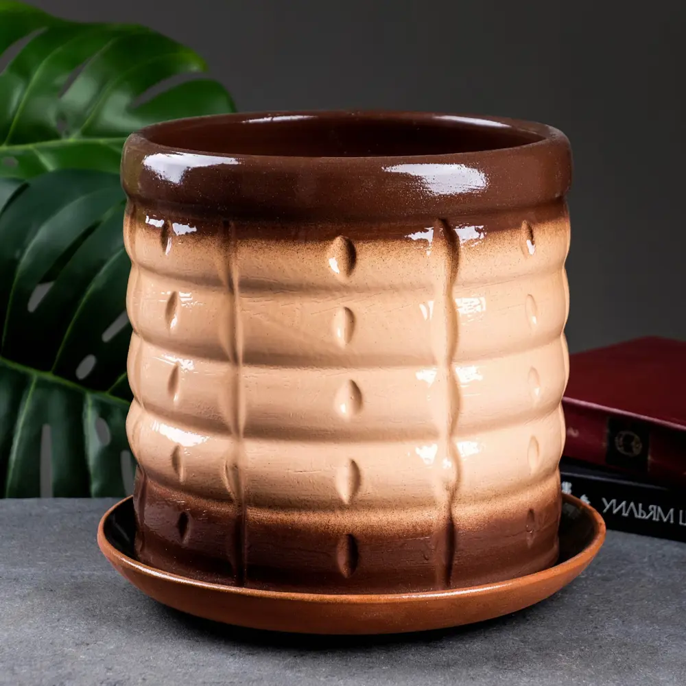 Фото 2 Горшок цветочный 7818761 Simaland 15 см 5 л керамика коричневый Фото 2 Горшок цветочный 7818761 Simaland 15 см 5 л керамика коричневый