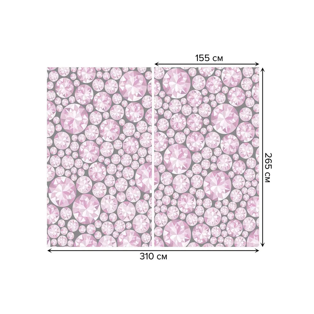 Фото 3 Тюль на шторной ленте Бриллиантовый дождь 310х265 см цвет розовый Фото 3 Тюль на шторной ленте Бриллиантовый дождь 310х265 см цвет розовый