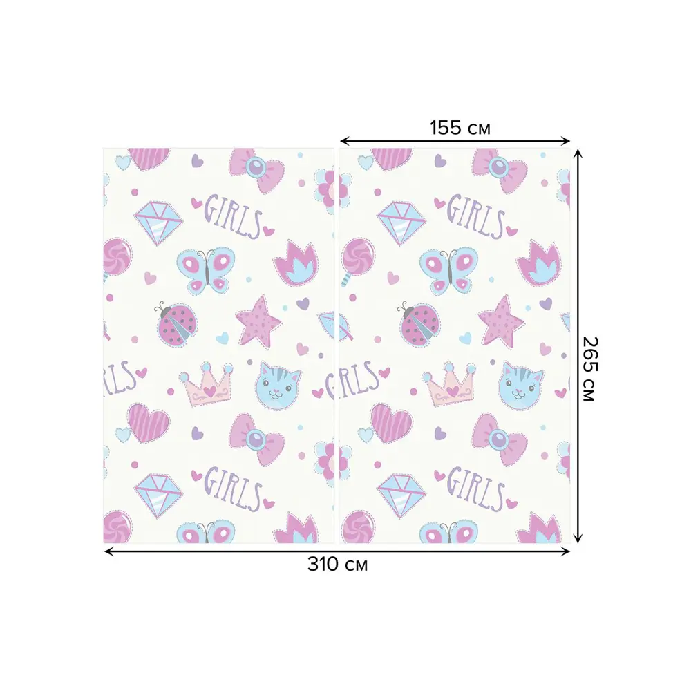 Фото 3 Тюль на шторной ленте Девичьи штучки 310х265 см цвет розовый Фото 3 Тюль на шторной ленте Девичьи штучки 310х265 см цвет розовый