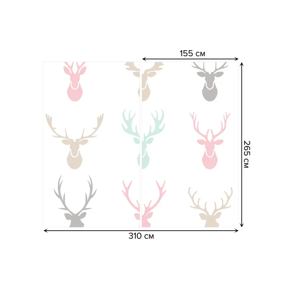 Фото 3 Тюль на шторной ленте Рогатые различия 310х265 см цвет розовый