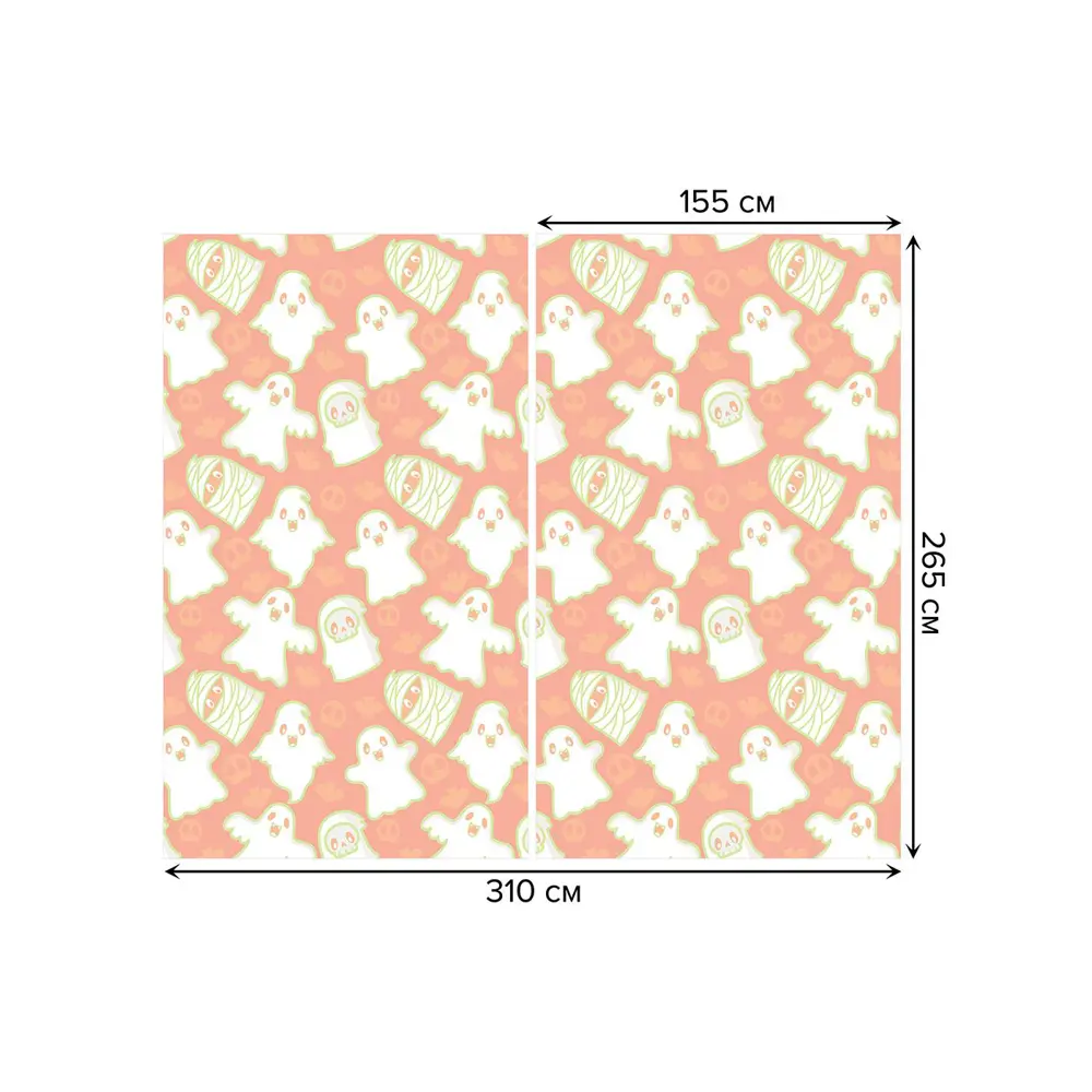 Фото 3 Тюль на шторной ленте Призрачная стена 310х265 см рисунок вензель цвет оранжевый Фото 3 Тюль на шторной ленте Призрачная стена 310х265 см рисунок вензель цвет оранжевый