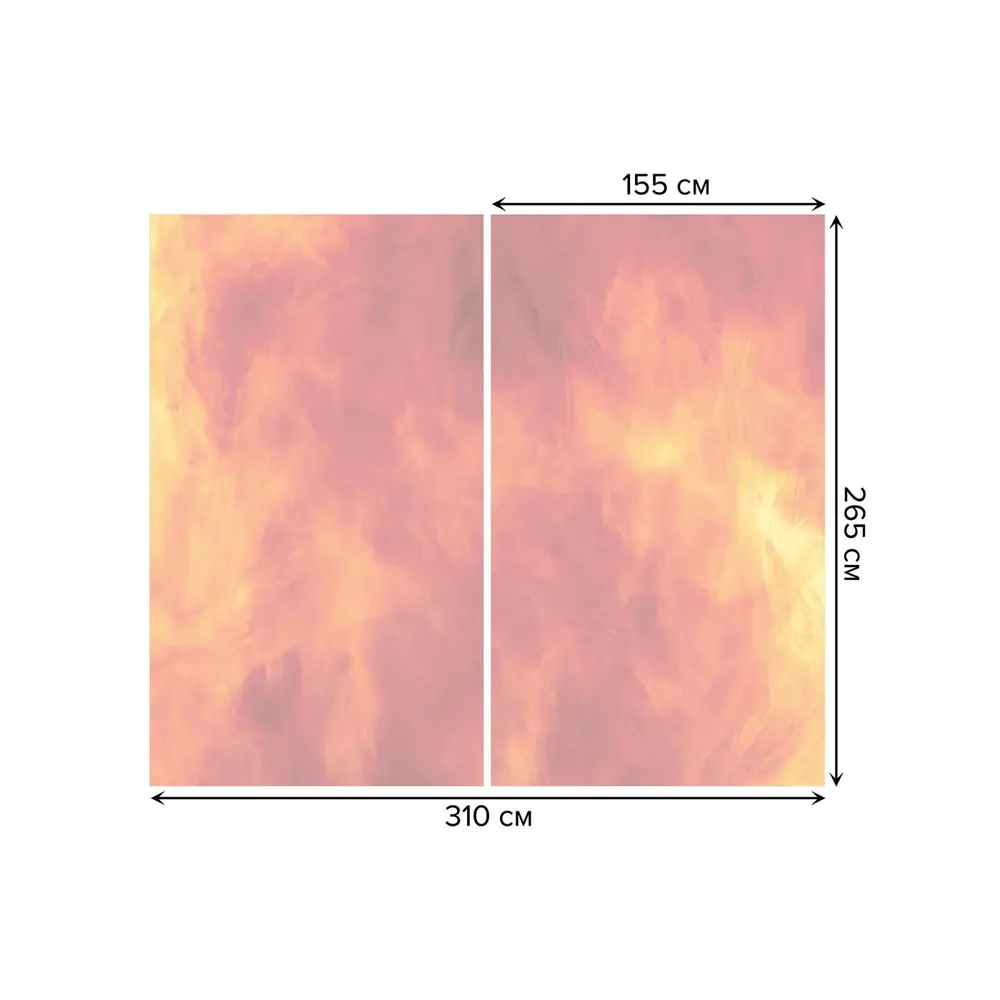 Фото 3 Тюль на шторной ленте Пламенное сияние 310х265 см рисунок вензель цвет оранжевый Фото 3 Тюль на шторной ленте Пламенное сияние 310х265 см рисунок вензель цвет оранжевый