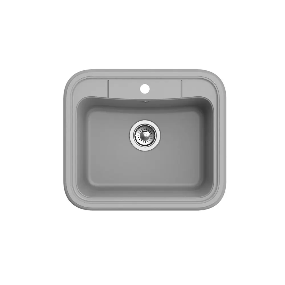 Фото 2 Мойка под столешницу Ewigstein прямоугольная 59.50x51 см глубина 19 см кварц цвет серый металлик Фото 2 Мойка под столешницу Ewigstein прямоугольная 59.50x51 см глубина 19 см кварц цвет серый металлик