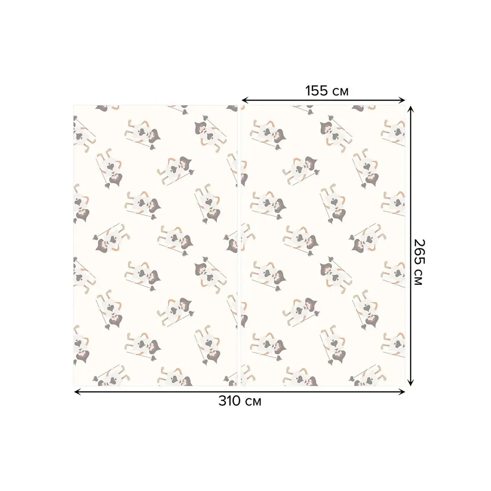 Фото 3 Тюль на шторной ленте Воинственные солдаты 310х265 см рисунок вензель цвет розовый