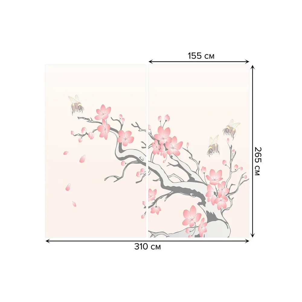 Фото 3 Тюль на шторной ленте Оживленные цветы 310х265 см рисунок растительный цвет розовый