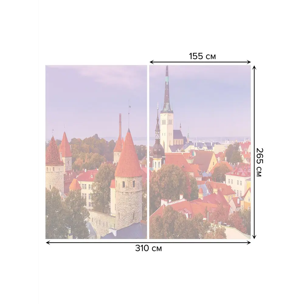 Фото 3 Тюль на шторной ленте Осенний Таллин 310х265 см цвет черный Фото 3 Тюль на шторной ленте Осенний Таллин 310х265 см цвет черный