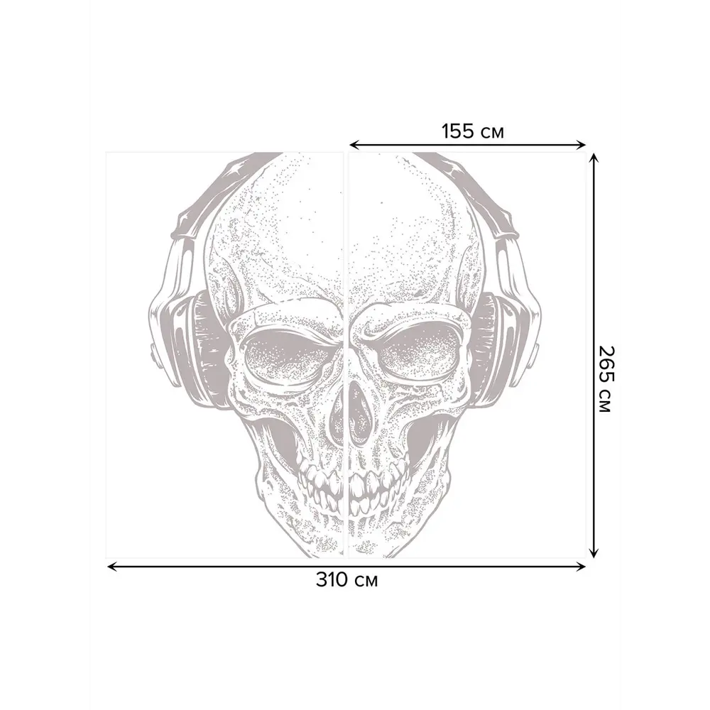 Фото 3 Тюль на шторной ленте Смерть от музыки 310х265 см цвет серый Фото 3 Тюль на шторной ленте Смерть от музыки 310х265 см цвет серый