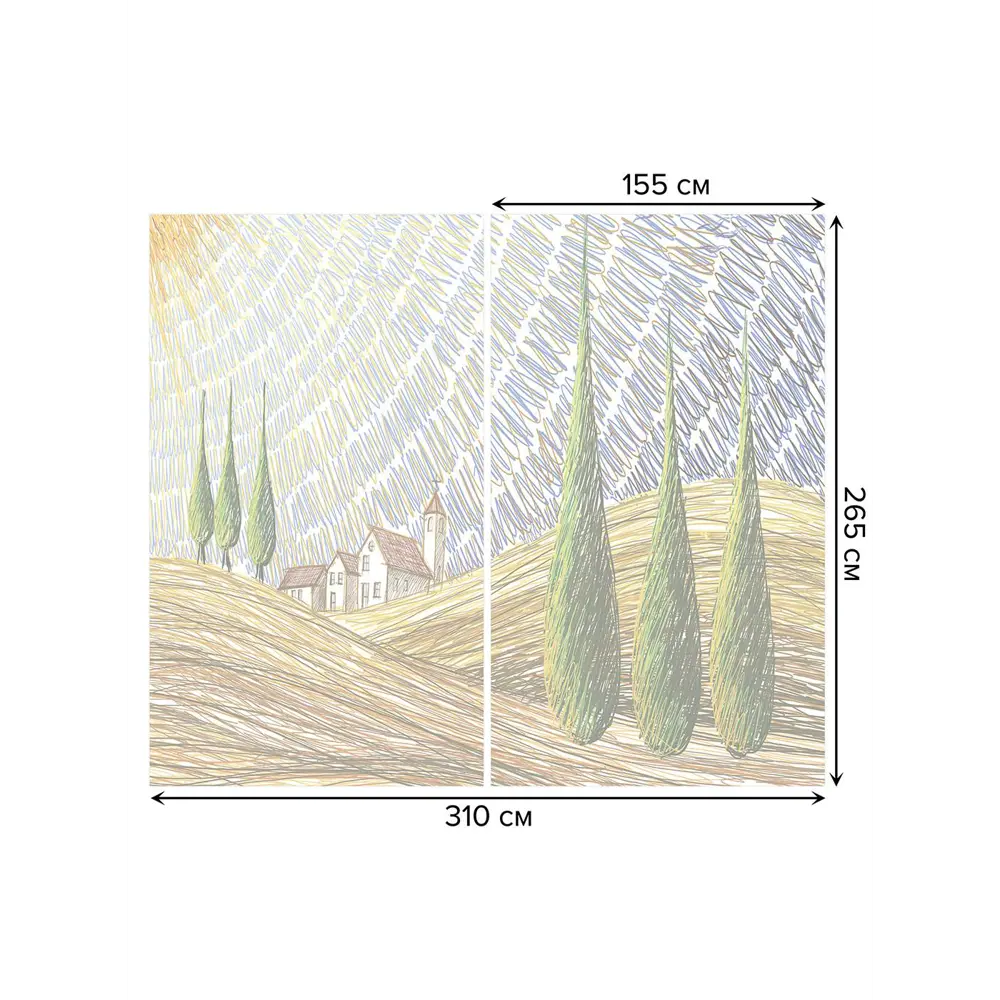 Фото 3 Тюль на шторной ленте На сельских полях Европы 310х265 см рисунок природный цвет коричневый Фото 3 Тюль на шторной ленте На сельских полях Европы 310х265 см рисунок природный цвет коричневый