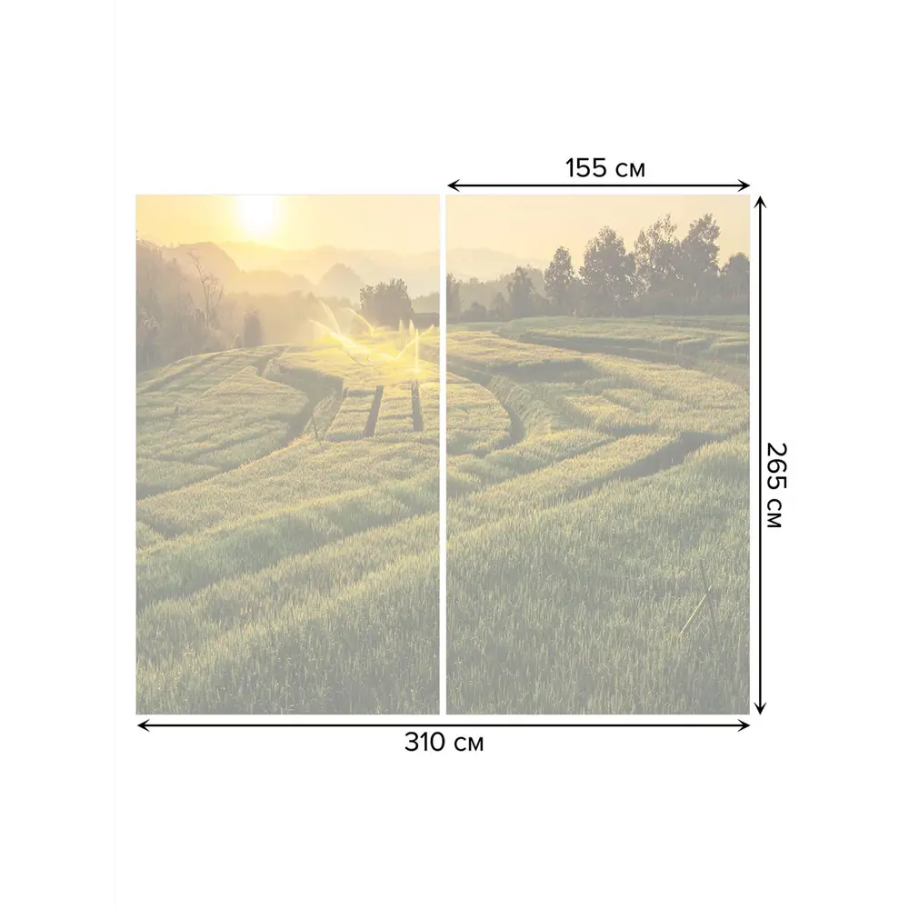 Фото 3 Тюль на шторной ленте Полевые рисунки 310х265 см рисунок природный цвет зеленый Фото 3 Тюль на шторной ленте Полевые рисунки 310х265 см рисунок природный цвет зеленый