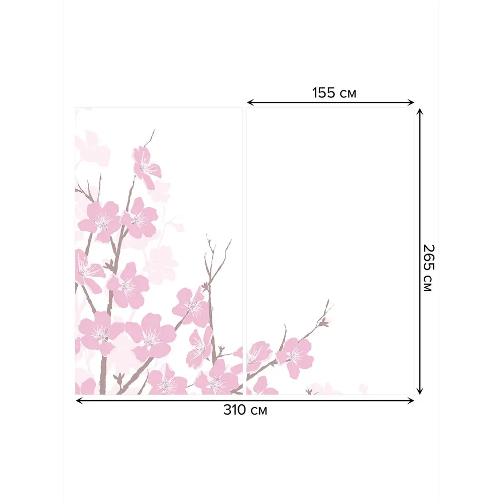 Фото 3 Тюль на шторной ленте Тайны и цветы 310х265 см рисунок растительный цвет розовый