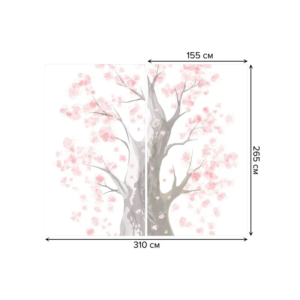 Фото 3 Тюль на шторной ленте Цветущий сад 310х265 см рисунок растительный цвет розовый Фото 3 Тюль на шторной ленте Цветущий сад 310х265 см рисунок растительный цвет розовый