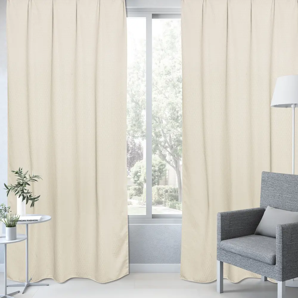 Фото 6 Штора на ленте Inspire Triangel 160x280 см цвет бежевый Фото 6 Штора на ленте Inspire Triangel 160x280 см цвет бежевый