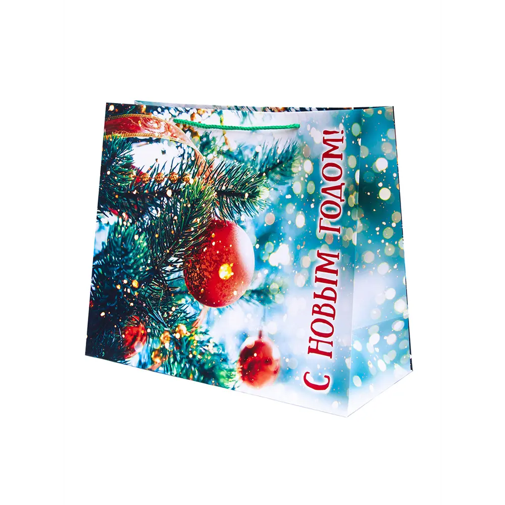 Фото 2 Пакет подарочный Christmas "С Новым годом!" 40.6x33 см синий Фото 2 Пакет подарочный Christmas "С Новым годом!" 40.6x33 см синий