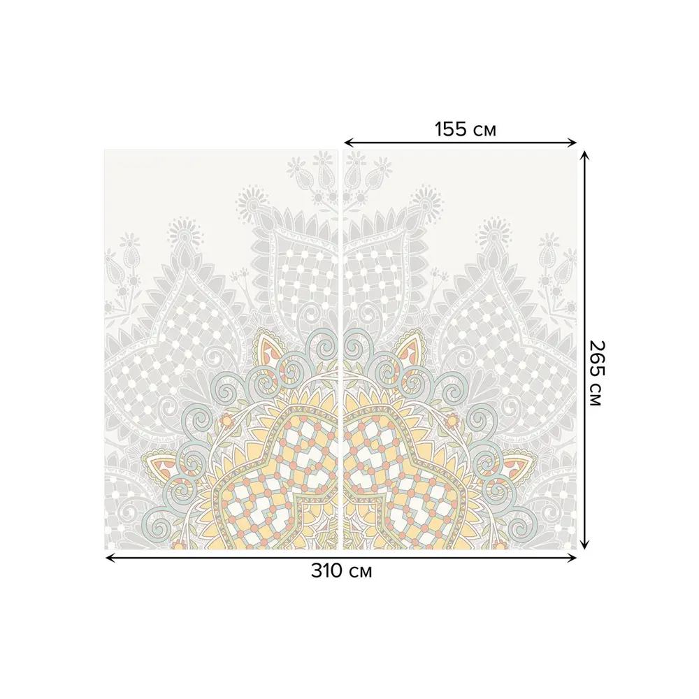 Фото 3 Тюль на шторной ленте Формирование цветочного узора 310х265 см рисунок вензель цвет серый Фото 3 Тюль на шторной ленте Формирование цветочного узора 310х265 см рисунок вензель цвет серый