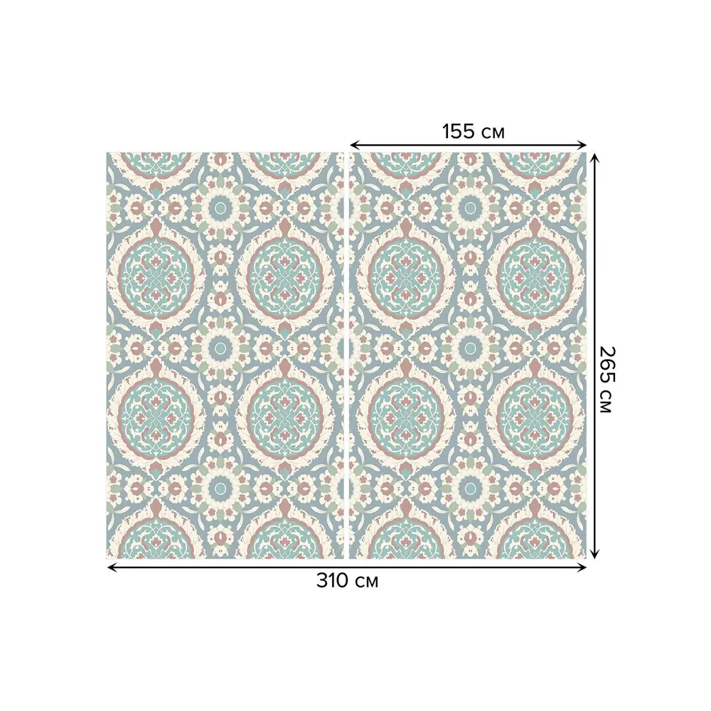 Фото 3 Тюль на шторной ленте Классический орнамент-1 310х265 см рисунок вензель цвет коричневый Фото 3 Тюль на шторной ленте Классический орнамент-1 310х265 см рисунок вензель цвет коричневый