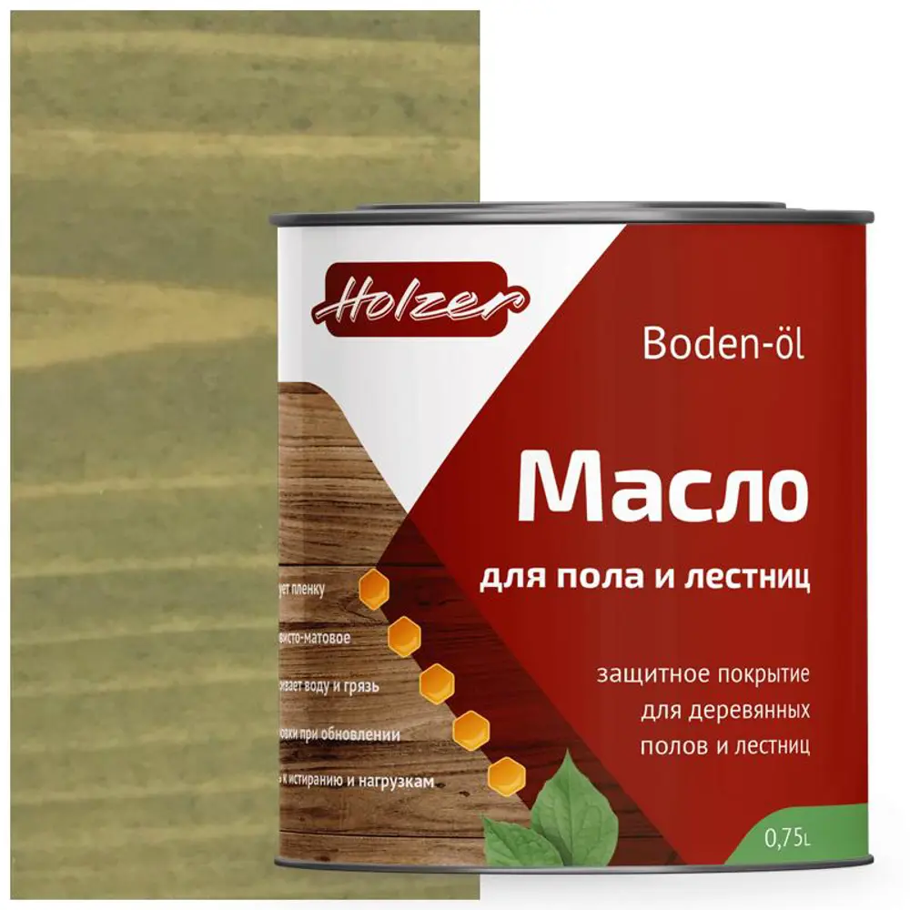Фото 2 Масло для полов и лестниц HOLZER Mpol075Fistashka цвет фисташковый 0.75 л Фото 2 Масло для полов и лестниц HOLZER Mpol075Fistashka цвет фисташковый 0.75 л