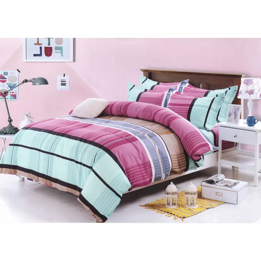 Фото 2 Комплект постельного белья Dome Eliza, полутораспальный, сатин, разноцветный Фото 2 Комплект постельного белья Dome Eliza, полутораспальный, сатин, разноцветный