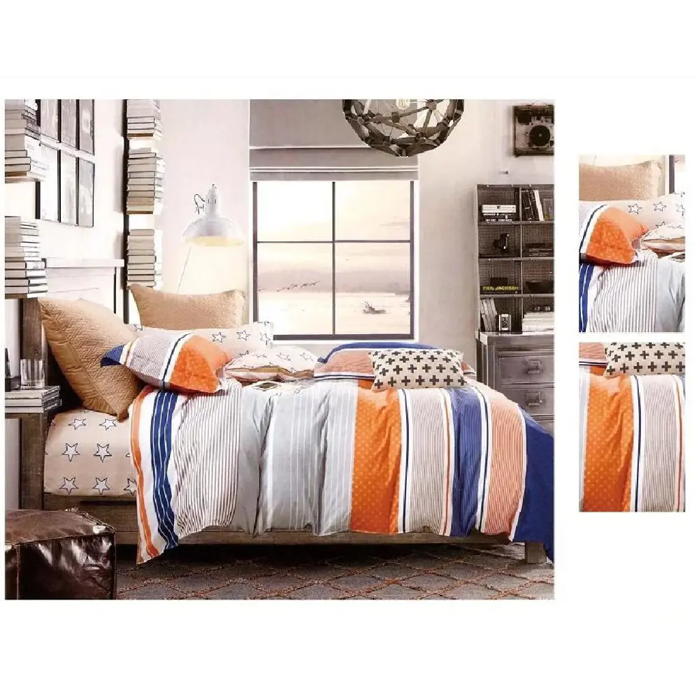 Фото Комплект постельного белья Dome Evelina полутораспальный, сатин, разноцветный Фото Комплект постельного белья Dome Evelina полутораспальный, сатин, разноцветный