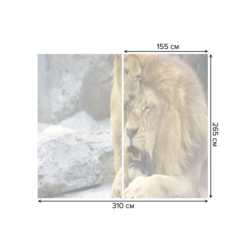 Фото 3 Тюль на шторной ленте Львиные игры 310х265 см цвет коричневый Фото 3 Тюль на шторной ленте Львиные игры 310х265 см цвет коричневый