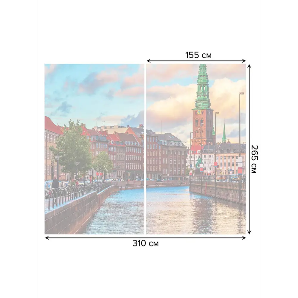 Фото 3 Тюль на шторной ленте Городское спокойствие 310х265 см цвет голубой Фото 3 Тюль на шторной ленте Городское спокойствие 310х265 см цвет голубой